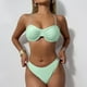 thumbnail image 5 of Traje de baño para mujer, bikini estampado con tirantes y escote en V, conjunto de traje de baño de tres piezas, trajes de baño para mujer, 5 of 7