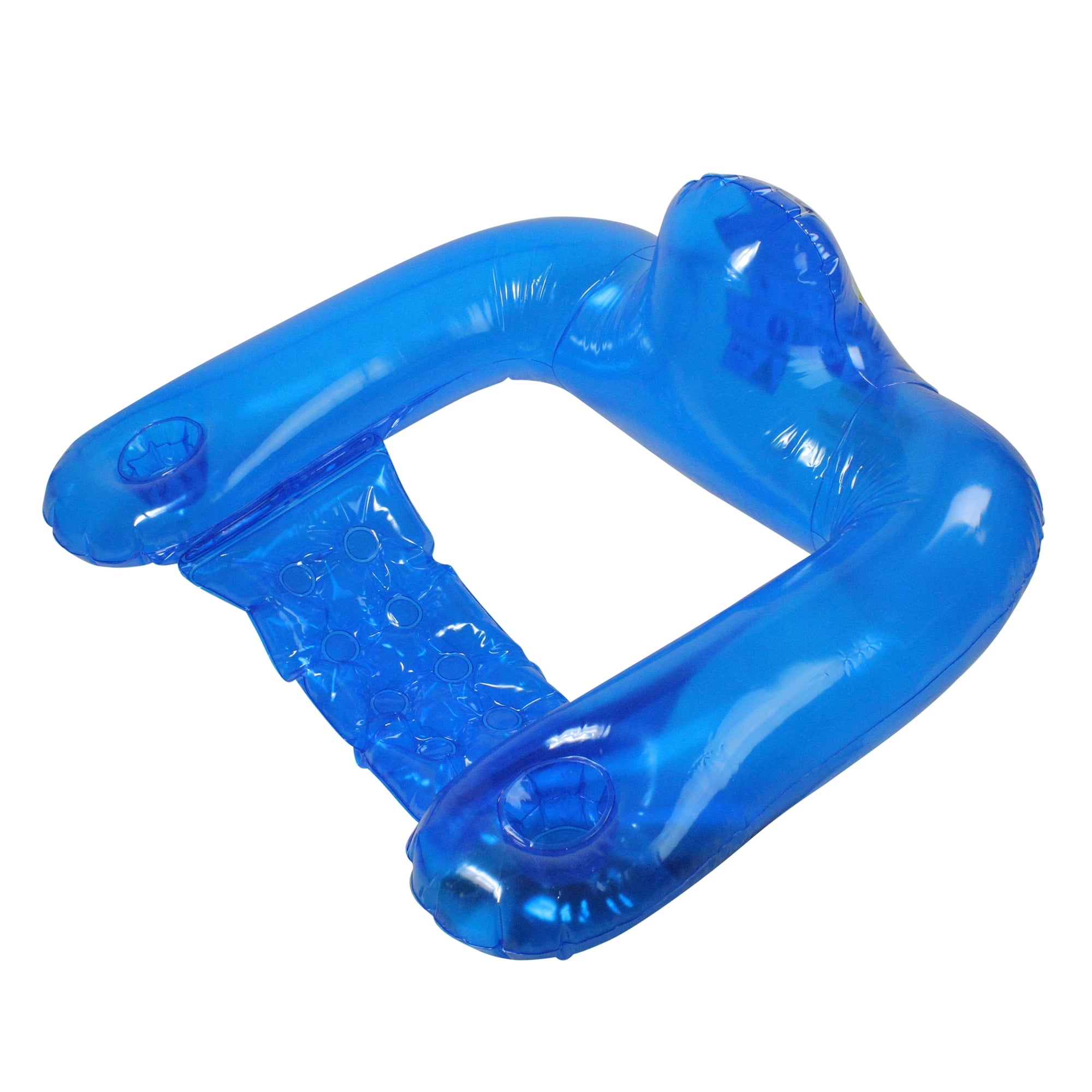 Inflatable Blue Swimming Pool Water Chair Float Lounger, 48.5-Inch