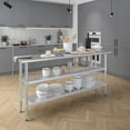thumbnail image 6 of AmGood 18 in. x 72 in. Stainless Steel Table with Two Undershelves | Metal Utility Kitchen Prep Work Table | NSF, 6 of 9