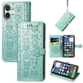 thumbnail image 1 of Funda Cartera FOXDOCK para iPhone 16 Plus , Flip PU con Relieve de Gatos y Perros, Tarjetero y Soporte, 1 of 6