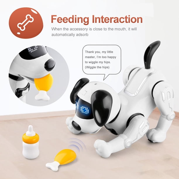 MesaSe Jouet Chien Robot Télécommandé Jouet Robot Interactif Intelligent Jouet Robot Programmable Intelligent pour Enfants