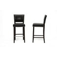 thumbnail image 3 of Baxton Studio Aries Black Modern Bar Stool with Nail Head Trim (Set of 2), 3 of 5