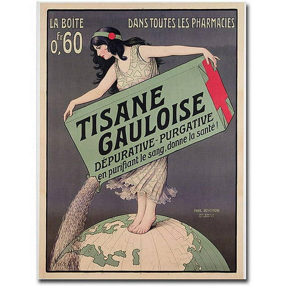 Trademark Fine Art Paul Berthon Paul Brethon Tisana Gauloise 1900 Canvas Wall Art - 18x24