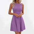 thumbnail image 2 of Bovxnpu Summer Dresses for Women A Line Sleeveless Tank Dress with Side Zipper Pockets Flared Dress Summer Outfits, 2 of 9