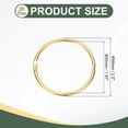 thumbnail image 2 of Uxcell 20Pcs Loose Leaf Binder Rings, 2.2 Inch Metal Open Card Rings Heavy Duty Book Rings for Key Index Card Rings Paper Rings Office, Gold Tone, 2 of 7
