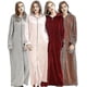 thumbnail image 4 of Bata con capucha para mujer, bata de baño cálida y suave, batas largas con cremallera de forro polar para mujer, 4 of 4