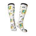 thumbnail image 4 of Balery Dinosaur on Excavator Printed Novelty Socks Men's Women's Crew Socks Sports Socks Knee High Socks Cotton Socks Quirky and Cool Socks, 4 of 9