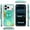 Aqua Floral & Leaves, variant on XPM for Apple iPhone 17 Pro Max Phone Case, Pattern Design Hybrid with Invisible Ring Stand & Magnetic Back, Shockproof Protective Grip Cover for Apple iPhone 17 Pro Max (6.9") (Pineapple Love Vibe)