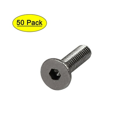 

M2.5x10mm Black Nickle Plated Grade 10.9 Flat Head Hex Socket Cap Screw 50pcs