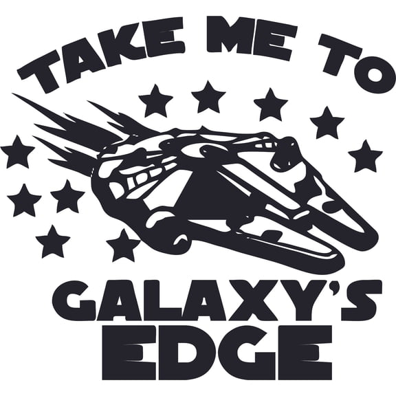 Take Me To The Galaxies Edge Cartoon Character Wall Art Vinyl Sticker Design Decal Girls Boys Kids Bedroom Nursery Kindergarten Fun Home Children Room Decor Sticker Wall Decoration Size (30x27 inch)