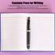 thumbnail image 3 of Pluma Estilográfica De Metal, Pluma Estilográfica De Escritura Suave Con Punta Fina Con Agarre Ergonómico Y Clip Para Firmas De Reuniones De, 3 of 7