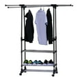 thumbnail image 2 of Topcobe 3 Tiers Stainless Steel Clothing Garment Shoe Rack, Dual Bars Horizontal Garment Rack for Home, 2 of 4