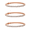 Rose Gold, variant on Pack of 3 - Olivia 18k White Gold Plated Tennis Bracelet with Simulated Diamond Crystals