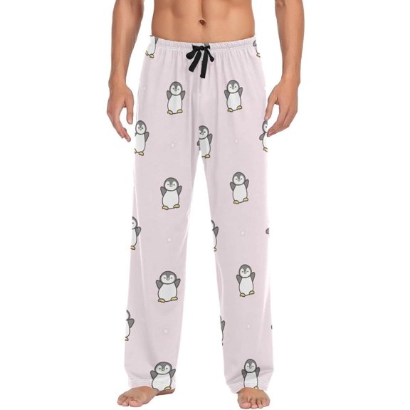 GZHJMY Penguin Pajama Pants for Men, Lounge Pants Lightweight Men Pajama Bottoms with Drawstring Pockets, Christmas New Year Birthday Gifts, Medium