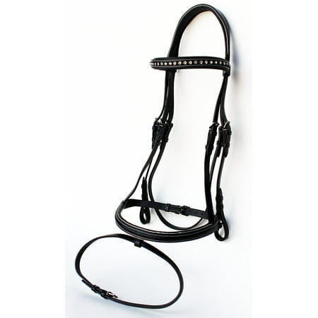 Horse Jumping Hunter English Bridle Padded Show Crystal Bling Browband (Best Show Jumping Bridle)