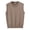 Khaki, variant on Spring Knit Sleeveless Sweater Vest for Women Solid Color Round Neck Layering Top Autumn Casual Wear Crew Neck Khaki L