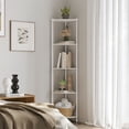 thumbnail image 4 of SUNMORY 65" Corner Shelf Stand, 5-Tier Industrial Corner Shelves, Wall Corner Bookshelf, Display Shelf Tall Shelf Plant Stand for Bedroom, Bathroom, Living Room, Corridor, 4 of 7