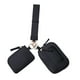 thumbnail image 4 of Bolsa de pulsera de llavero bolsita de nylon doble bolsita portátil con bolso con cremallera pequeña con llaves para salir de compras viajes Negro, 4 of 8