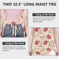 thumbnail image 6 of Pioneer Flower Floral Print Pattern Apron for Women and Men, Cotton Linen Waterproof with Pockets, Adjustable, 33x27 Inch for Kitchen, Gardening, BBQ, Salon, 6 of 6
