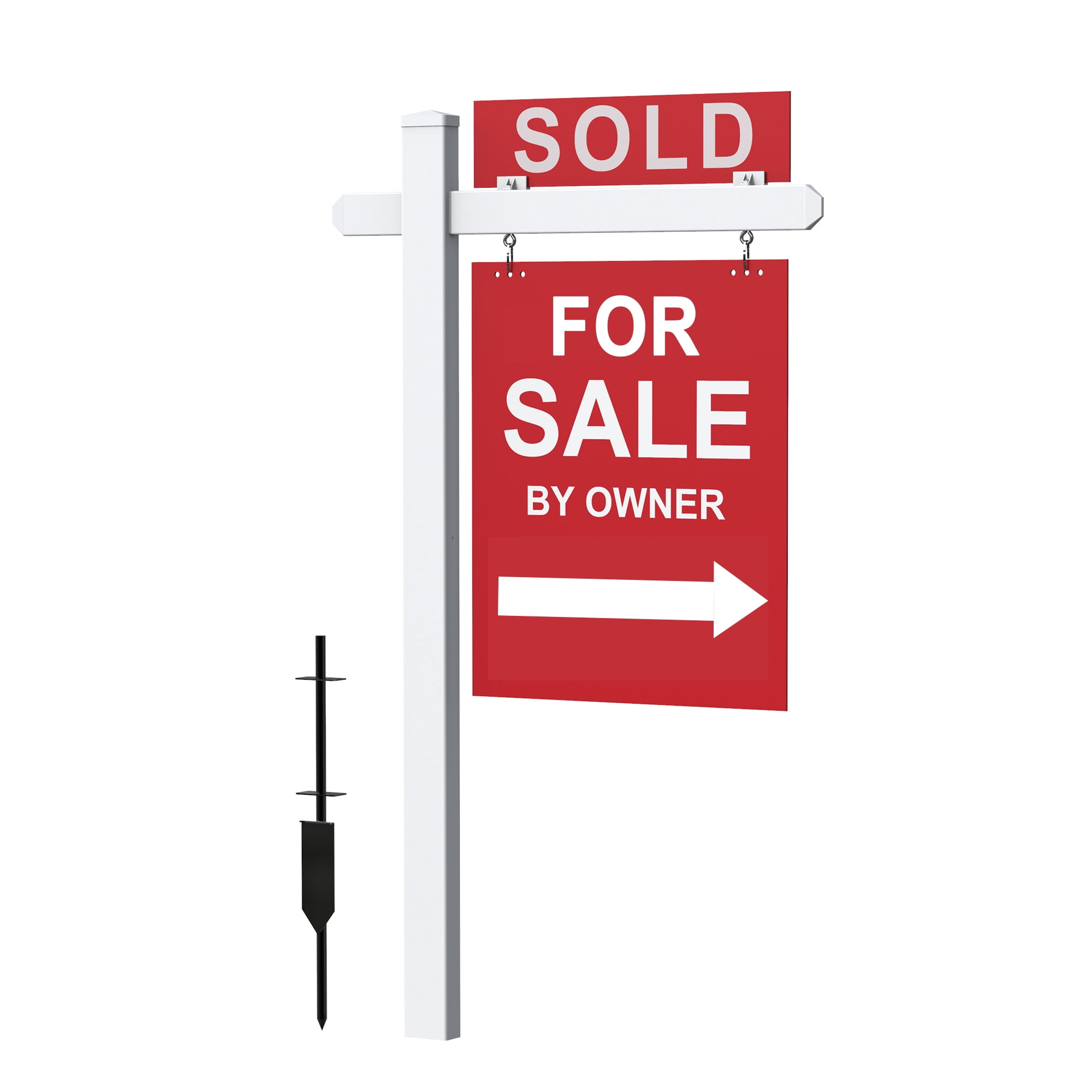 6 ft. Real Estate Sign Post Vinyl for Sale Sign for Rent Sign