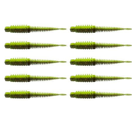 Sportteer Soft Baits Flexible Baits 10Pcs Soft Baits Bright Color Flexible Strong Buoyancy Bite Resistant Floating Water Simulation Worm Lures Fishing Accessories