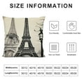 thumbnail image 5 of JEUXUS  Paris Square Throw Pillow Case Decorative Durable Eiffel Tower Throw Pillow Covers for Couch Sofa Bed Living Room Cushion Slip Cover, 5 of 5