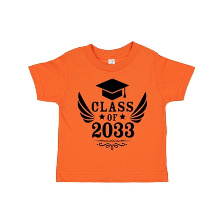 

Inktastic Class of 2033 with Graduation Cap and Wings Gift Toddler Boy or Toddler Girl T-Shirt