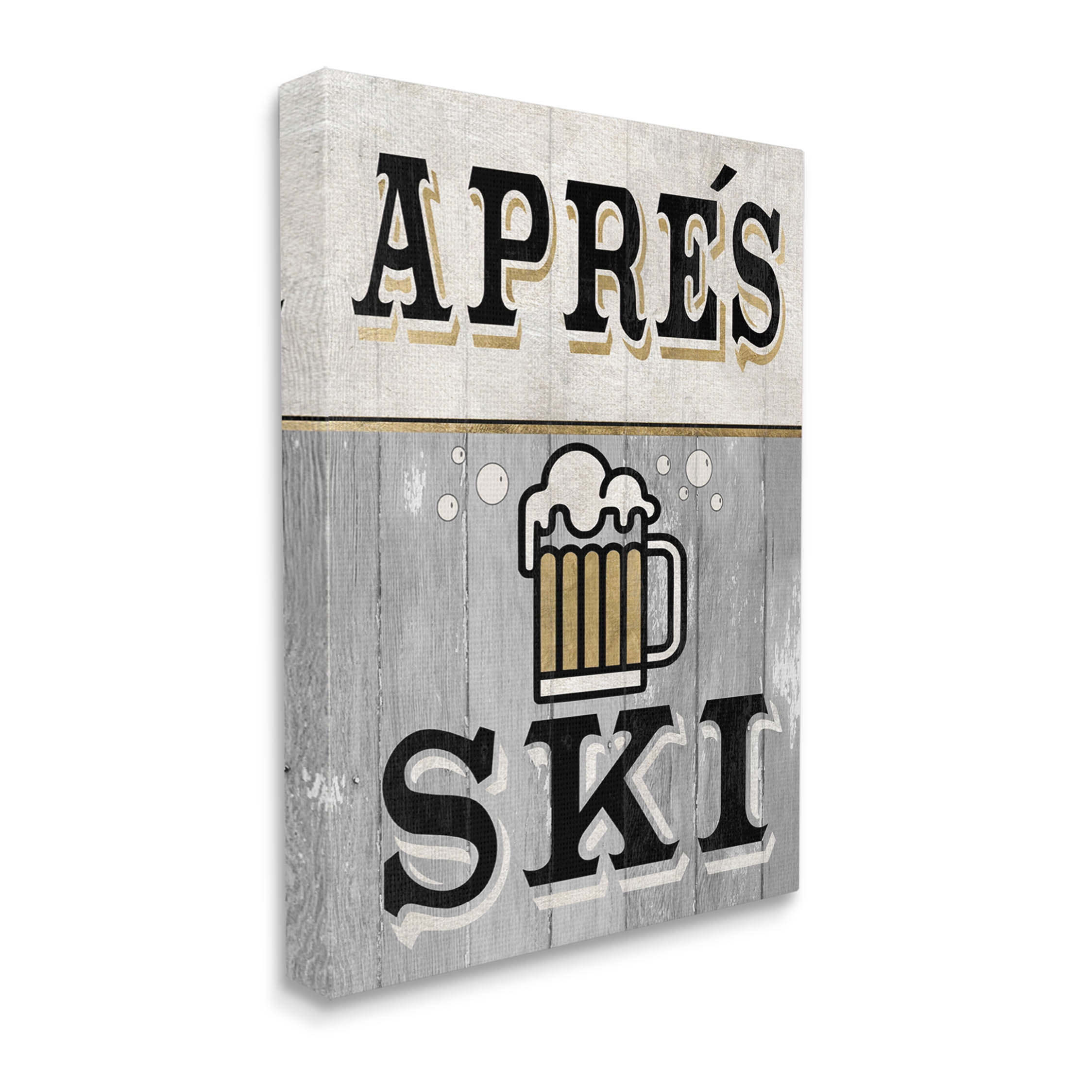Stupell Industries Apres Ski Beer Brew Graphic Art Gallery Wrapped Canvas Print Wall Art, Design by Livi Finn