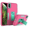 thumbnail image 1 of Allytech Compatible for iPhone XS Max 2018(6.5 inch), Anti-Scratch Shockproof Bumper Protective Phone Case with Built-in Car Mount Kickstand Heavy Duty Case for iPhone XS Max 6.5", Rose+Blue, 1 of 6