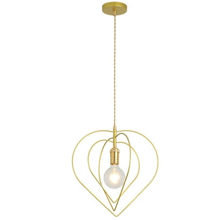 

1Pc Decorative Ceiling Lamp Creative Hanging Light Balcony Lamp with Bulb Golden