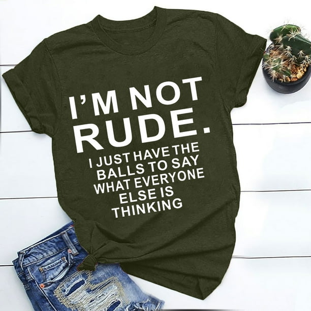Xuyuer Funny Slogan Print Casual Blouse - Women's Loose Fashion Top, Breathable and Soft for Daily Wear, Friend Hangouts, Humorous Relaxed Style, and Playful Weekend Streetwear