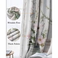 thumbnail image 3 of Botanicals Flower Blackout Curtains for Bedroom Living Room Darkening Curtains 96 Inches Long Retro Farm Floral Rustic Wood Grain Window Curtain 2 Panels Set Window Treatment Grommet Drapes 52"x96", 3 of 9