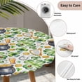 thumbnail image 6 of St. Patrick's Day Fitted Tablecloth with Elastic Edged, Round Table Cloth for Dining Table, Lucky Shamrocks Harp Beer Horseshoes Envelope Waterproof Oil Proof Table Cover for Indoor Outdoor 36"-44", 6 of 8