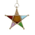 thumbnail image 1 of CSCHome Star Ornaments Wall Hanging Decorationiron Color Glass Wind Candle Holder for Party Home Decor, 1 of 5
