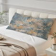 thumbnail image 4 of Blue Yellow Copper Rust Body Pillow Cover 20 x 60 Inch Decorative Pillow Cover Vintage Industrial Mottled Abstract Lumbar Pillowcase Seasonal Rectangle Cushion Case for Couch Sofa Bed Living Room, 4 of 9