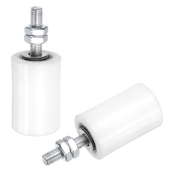 2Pcs Slide Gate Guide Roller, 1-5/8"x2-3/8" Nylon Sliding Gate Support, White