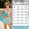thumbnail image 5 of FOR U DESIGNS Girls One Piece Swimsuit with Skirt Comfortable Hawaiian Swimwear with Skirt Modest Beach Swim Dress Easter Gifts 3-13 Years, Rabbit Easter Egg Green, 5 of 7