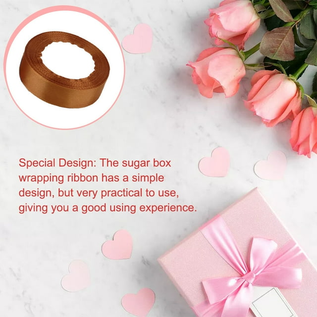 Gift Wrap Ribbon Wedding Clothes Making Supply Multi-color DIY Craft Accessories Festival Fabric Polyester Ribbons Box Ornaments Light Brown