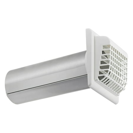 

Lambro 267WG 4-In. White Plastic Louvered Vent with Tail Piece and Bird/Rodent Guard