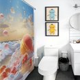 thumbnail image 5 of Juicy Peach Shower Curtain Fabric Bathroom Decor with Hooks, 5 of 8