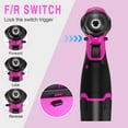thumbnail image 3 of Pink 12V Cordless Drill Kit for Women, Lightweight Electric Screwdriver with Battery, Charger, LED Light for Home Repair, DIY Projects and Gifts, 3 of 9