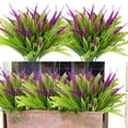 thumbnail image 4 of Yuarrent 2 uds ambiente tranquilo de plástico con flores artificiales para decoración flores artificiales al aire libre Decoración amarillo, 4 of 6
