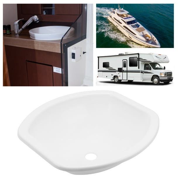 Lavabo de baño, 404 x 384 x 130 mm, lavabo de encimera blanco, lavabo de encimera blanco, lavabo de encimera para tocador, durabilidad prolongada