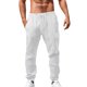 thumbnail image 1 of Pantalones deportivos holgados de hip hop para hombre - Algodón y lino, transpirables - Para todas las estaciones, cuatro bolsillos - Informales/playa/deporte - Tallas del Reino Unido/UE/EE. UU., l, 1 of 6