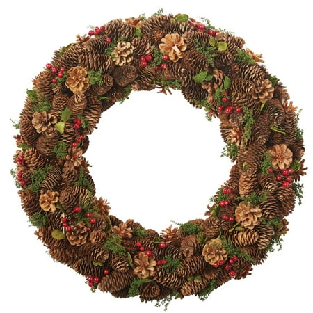 Holly Wreaths DII Decorative Pinecones & Holly 22