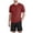 Wine1, variant on StSilkitty Mens 2 Piece Tracksuit Sets Solid Color Short Sleeve Crewneck T Shirts and Shorts Outfits Running Athletic Set