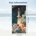 thumbnail image 3 of Space Galaxy Rocket NASA Bath Towel, Multi functional Bathroom, Hotel, Gym, Spa, and Beach Towel 30 * 60 inches, 3 of 8