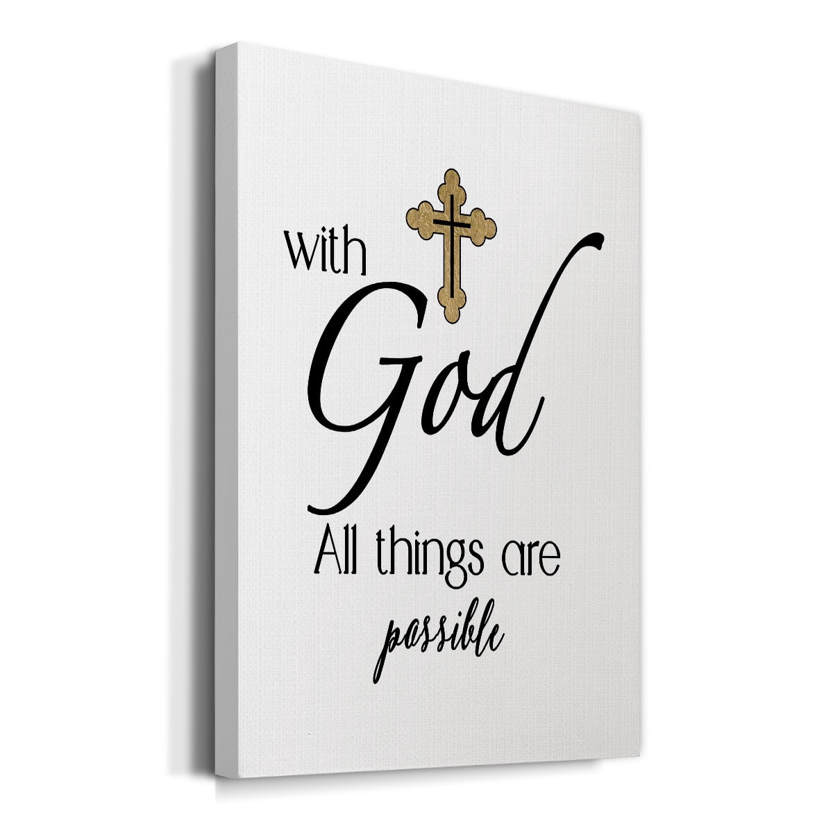 All Things Possible Gold Premium Gallery Wrapped Canvas - Ready to Hang