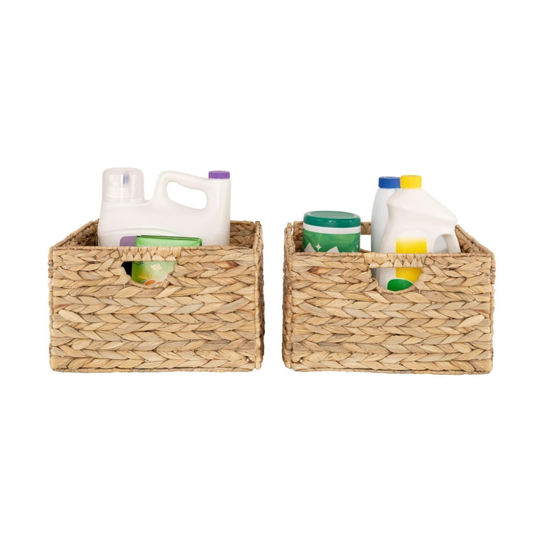 バッグ EE HANDCRAFTED PRODUCT SQUARE BASKET Bamboo Basket Tote with Black leather handles. Handcrafted