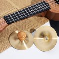 thumbnail image 3 of QUMIIRITY Musical Instruments Finger Cymbals Golden Copper for Music Performances 1 Pair, 3 of 7